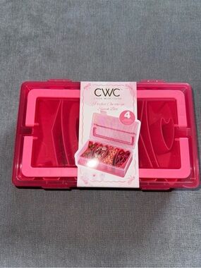 CWC Pink Snack Box Organizer with Dividers - ХОХО - Valentines Day Snackle Box